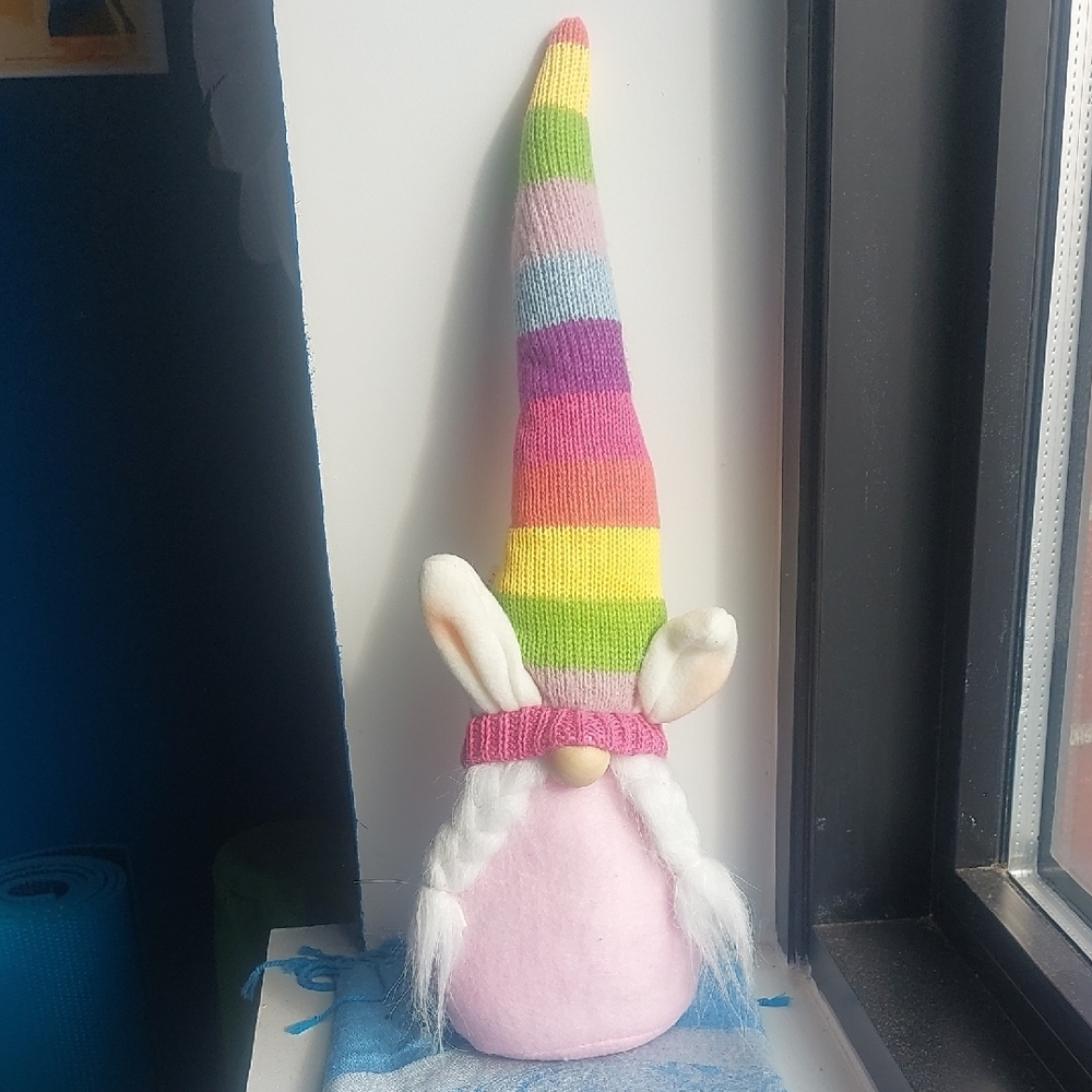 Colorful Striped Gnome Decor